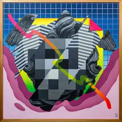 Stonegazed by Egg Fiasco, 2019, acrylic on canvas, offered Nov 2023