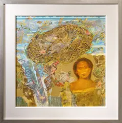 Mario de Rivera, La Luz, 2023, mixed media on wood