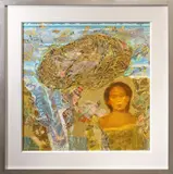 Mario de Rivera, La Luz, 2023, mixed media on wood