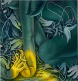 Sarah Slappey, Yellow Touch, 2018, oil on canvas