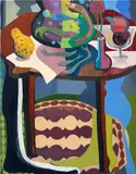 Gahee Park, Still Life with Fish, 2017, oil on canvas