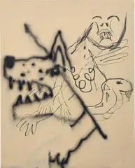 Robert Nava, Vision Probably Rabies, 2019, acrylic and oilstick on canvas