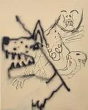 Robert Nava, Vision Probably Rabies, 2019, acrylic and oilstick on canvas