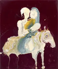Genieve Figgis, Romeo and Juliet on a Horse, 2016, acrylic on canvas