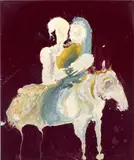 Genieve Figgis, Romeo and Juliet on a Horse, 2016, acrylic on canvas