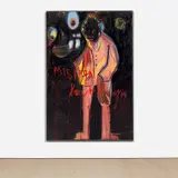Milo Matthieu, Mislead Youth, 2020, oil, acrylic and collaged canvas on canvas