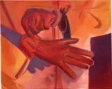 Caleb Hahne Quintana, Autumn, 2020, oil and acrylic on canvas
