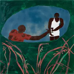 Marcus Leslie Singleton, Winding Abyss // Have We Met?, 2021, oil on panel