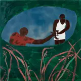 Marcus Leslie Singleton, Winding Abyss // Have We Met?, 2021, oil on panel