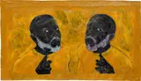 Godwin Champs Namuyimba, Same Black Laser, 2020, acrylic on unstretched canvas
