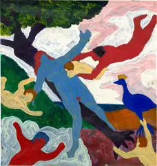 Bob Thompson, Nativity Scene, 1964, gouache on paper