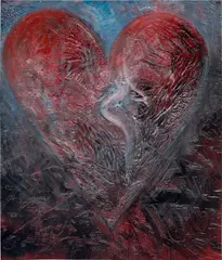 Bronze Heart #1 by Jim Dine, 1994, oil on bronze, sold Mar 2022