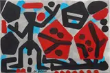 A. R. Penck, Standart—Zeit des großen Betruges, 1996, acrylic on canvas