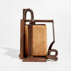 Gold Block II by Anthony Caro O.M, 1997, stoneware and steel, sold Mar 2022