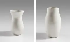 Two works: (white 80) ; (white 81) by Shio Kusaka, 2011, porcelain, sold Mar 2022