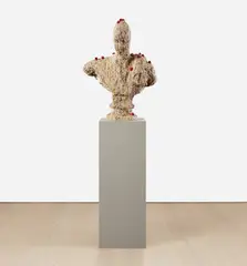 Tony Matelli, Bust, 2015, concrete and painted bronze
