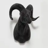 Marc Swanson, Untitled (Black Ram), 2009, polyurethane foam, crystals, adhesive