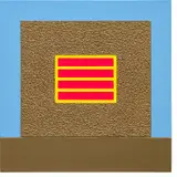 Peter Halley, Bronze Prison, 2009, acrylic, fluorescent acrylic, metallic acrylic, and Roll-a-Tex on canvas