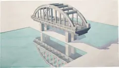 Los Carpinteros, Puente para reflejar II, 2013, watercolor on paper