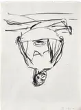 Georg Baselitz, Ohne Titel (Strandbild), 1981, charcoal on paper
