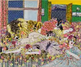 Maria Berrio, Burrow of the Yellow, 2013, mixed media collage on canvas