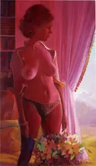 Northview (Impressionist Jacket) by Lisa Yuskavage, 2000, oil on linen, sold May 2022