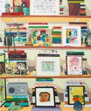 Hilary Pecis, Adrianne's Bookshelf, 2020, acrylic on canvas