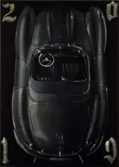 Actual car 2 by Issy Wood, 2019, oil on velvet, sold May 2022