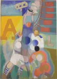 Robert Delaunay, L'Équipe de Cardiff, 1922-1923, pastel on paper