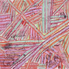Second Palm Third Stem by Lauren Quin, 2020, oil on canvas, sold May 2022