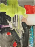Gerhard Richter, Nach 'Fallschirm' (After 'Parachute'), 1977, watercolor and graphite on paper