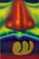 Dumattica by Ed Paschke, 1988, oil on linen, sold May 2022