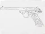 Andy Warhol, Gun, 1981–1982, graphite on HMP paper