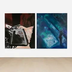 In the Garden #108 by Jennifer Bartlett, 1982, oil on canvas, diptych, offered May 2022