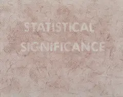 Statistical Significance by Ed Ruscha, 1981, pastel with footprints on paper, sold May 2022