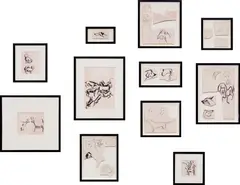 18 works: (i-xviii) Untitled by Alexander Calder, 1925, ink and pencil on paper, sold May 2022