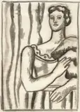 Fernand Léger, Femme à l'écharpe (Mrs. Chester Dale), 1945, brush and ink on paper