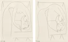Two works: (i-ii) Maternité by Pablo Picasso, pencil on paper, sold May 2022