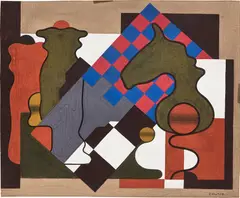Georges Valmier, Untitled, gouache and painted paper collage on paper