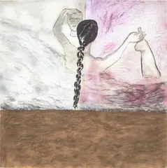 Francesco Clemente, Ativiam, 1981, charcoal, colored chalk and acrylic on paper