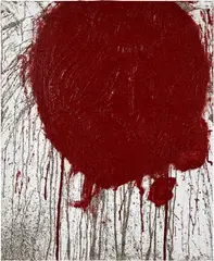 Hermann Nitsch, Untitled, 2012, acrylic on jute