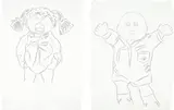 Andy Warhol, Two works: (i) Cabbage Patch Doll (Girl) ; (ii) Cabbage Patch Doll (Boy), 1985, graphite on HMP paper