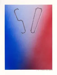 So by Ed Ruscha, 2006, acrylic and ink on museum board, sold May 2022