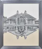 Richard Artschwager, Untitled, 1995, acrylic and Celotex on wood, in artist's metal frame