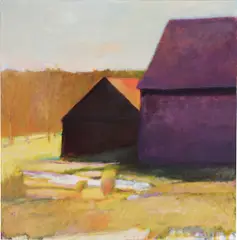 Wolf Kahn, Adams Barn, 1973-1974, oil on canvas