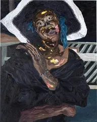 Ludovic Nkoth, Beauty, 2019, acrylic and marker on canvas