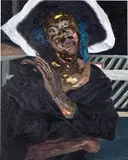 Ludovic Nkoth, Beauty, 2019, acrylic and marker on canvas