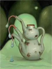 Greenly by Dominique Fung, 2019, oil on canvas, sold May 2022
