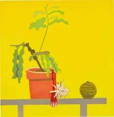 Night Bloom 2 by Jonas Wood, 2012, gouache and colored pencil on paper, sold May 2022