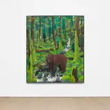Ben Sledsens, Bear in the Deep Woods, 2018–2019, oil and acrylic on canvas